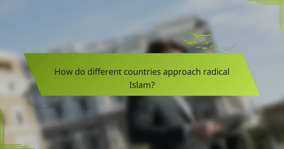 How do different countries approach radical Islam?